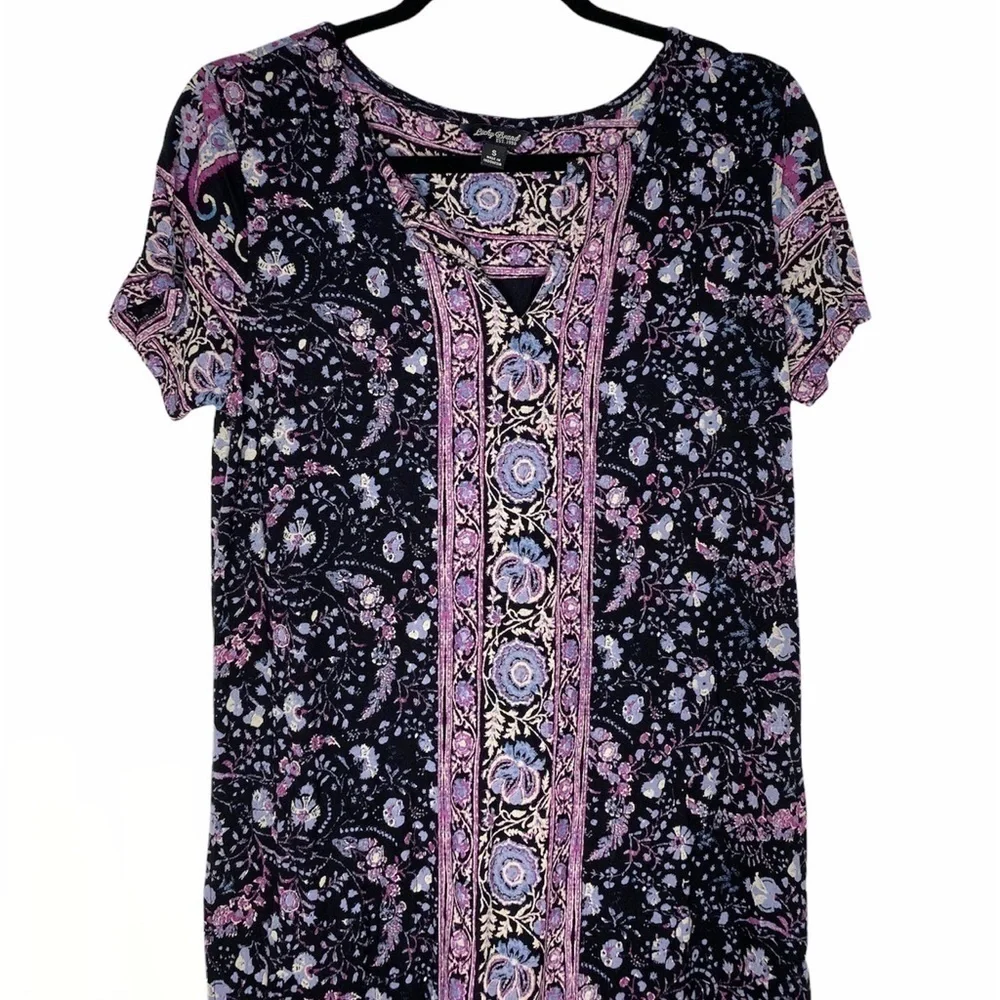 Lucky brand patterned floral shift dress size small boho - Picture 6 of 10